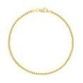 thumbnail image 3 of Nuragold 14k Real Yellow Gold Solid Franco Diamond Cut 2mm Spiga Wheat Chain Bracelet (7"-9") Italian Jewelry for Men & Women, 3 of 3