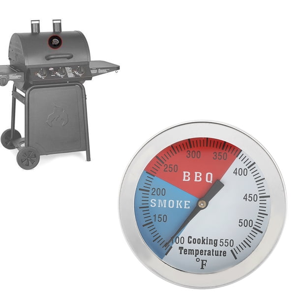 Temperatura de Capucha de Barbacoa, Termómetro de Barbacoa Redondo Portátil, Para Cocinar Al Horno de la Parrilla Barbacoa