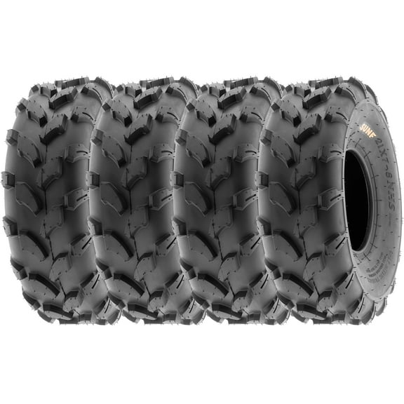 SunF ATV/UTV All Terrain Quad Mini Bike Tire 18x7-8 6PR Tubeless A003 (Set of 4)