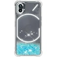 thumbnail image 6 of Glitter Liquid Case for Nothing Phone 1 for Gi     Women, Bling Quicksand Clear Soft TPU Cover Shiny Sparkle Luxury Floating Protective Case for Nothing Phone 1      Silver Blue, 6 of 14