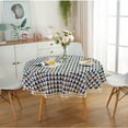 thumbnail image 1 of Nappe en Polyester et Coton 120Cm/150Cm avec Franges, Nappe à Carreaux Rouge, 1 of 5
