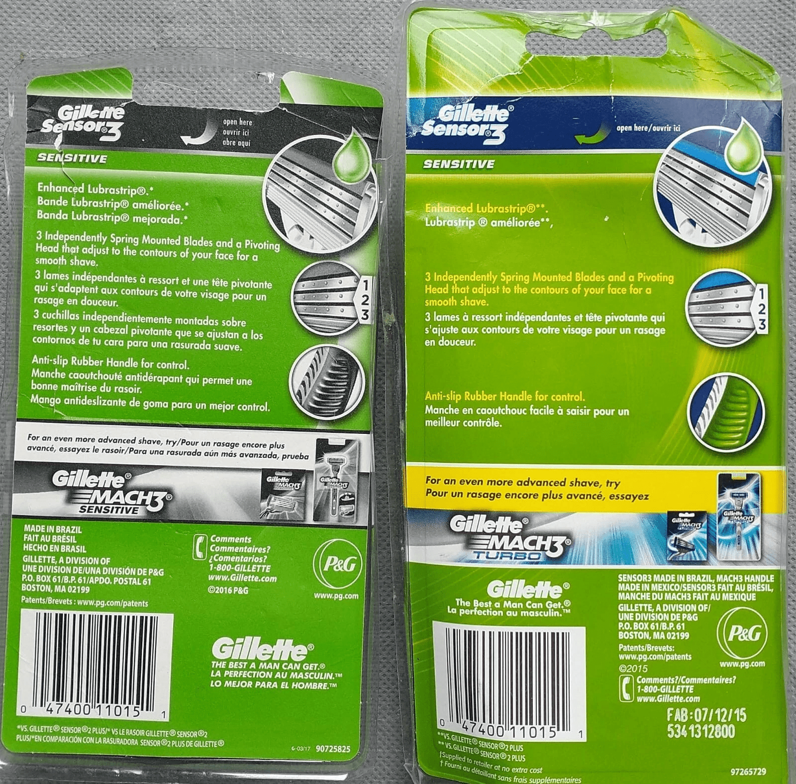 Gillette Sensor 3 Disposable Razors Mens 4 Each (Pack Of 2)