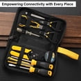 thumbnail image 4 of Dl-C1011e - 11 Pcs Electricians Tools Set Long Nose & Diagonal Cutting Pliers | Wire Stripper, Slotted Screwdriver Phillips Screwdriver Test Pencil Tool Kit | Durable Construction, 4 of 5