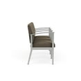 thumbnail image 2 of Amherst Steel Reception Waiting 3 Seat Tandem Seating / Silver Steel / Brown, 2 of 3