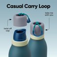 thumbnail image 2 of Owala FreeSip - Botella de agua de acero inoxidable con popote para deportes y viajes, sin BPA, 24 onzas, mezclilla, 2 of 4