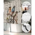 thumbnail image 5 of Split Shower Curtain for Transfer Bench, Country Birds Fabric Shower Curtains for Bathroom, Envelope Postmark Vintage Farmhouse Botancial Tub Sliding Transfer Bench Waterproof Bath Curtains 72"x72", 5 of 9