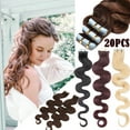 thumbnail image 1 of MY-LADY 20PCS Wavy Curly Tape in 100% Real Human Hair Extensions Hairpiece Skin Weft Full Head 24inch #24 Natural Blonde, 1 of 9