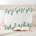 thumbnail image 3 of Green Leaf Pillow Covers 2 Pack Watercolor Leaves Pastoral Plant Spring Pillowcase Waterproof Outdoor Throw Pillow Cover for Patio Garden Square Cushion 24”x24”, 3 of 9