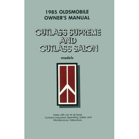 Bishko OEM Maintenance Owner's Manual Bound for Oldsmobile Cutlass Salon, Supreme. Includes Sound System Supp