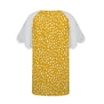 thumbnail image 4 of Mujeres Tops Casual verano encaje manga corta Split cuello túnica impresa camisetas camisetas Tops OAVQHLG3B Store lin121212, 4 of 4
