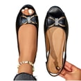 thumbnail image 5 of GERsome Flats for Women Open Toe Slingback Slip-On Ballet Flats Work Office Dress Shoes Comfort Walking, Size 7.5, 5 of 9