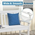 thumbnail image 5 of JOIVI Outdoor Patio Bench, Patio Bench for 2 Person with Armrest and Backrest, Outdoor Loveseat for Outside Garden, Yard, Porch, Lawn, White, 5 of 8