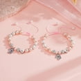 thumbnail image 6 of Turandoss Dainty Unicorn Bracelet for Girls Pink Pearl Initial Heart Adjustable Letter A-Z Fashion Jewelry Birthday Flower Girl Gifts for 4 5 6 7 8 9 10 11 12 13 14 15 16 Year Old, 6 of 9