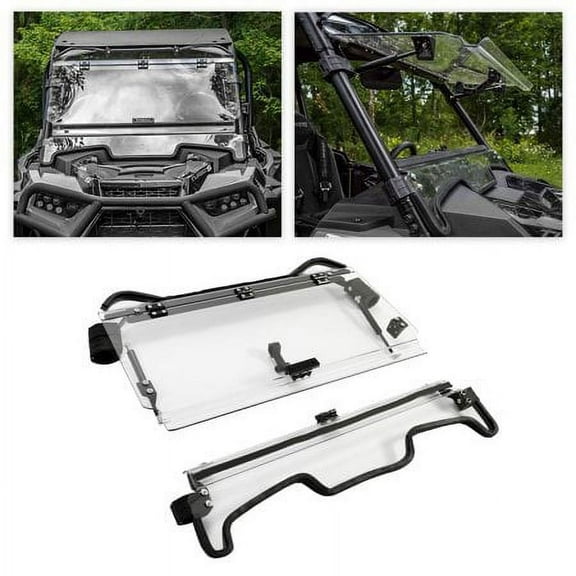 Kojem Clear 3-1 Flip Windshield UTV Scratch Resistant for 2018 2019 2022 2021 2022 Polaris RZR XP 4 Turbo S Velocity