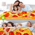 thumbnail image 5 of Livhil 80 inch Pizza Blanket Adult Size Double Sided, Food Blanket Pizza for Adult, Funny Blankets Double Sided Realistic Food Throw Blanket for Everyone (Pizza), 5 of 9