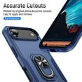 thumbnail image 6 of Phone Case Compatible with iPhone Air, Cover with Magnetic Ring Holder Stand Hybrid Rugged Shockproof Drop Proof Heavy Duty Cell Accessories for iPhone Air Women Men, Blue/Blue, 6 of 10