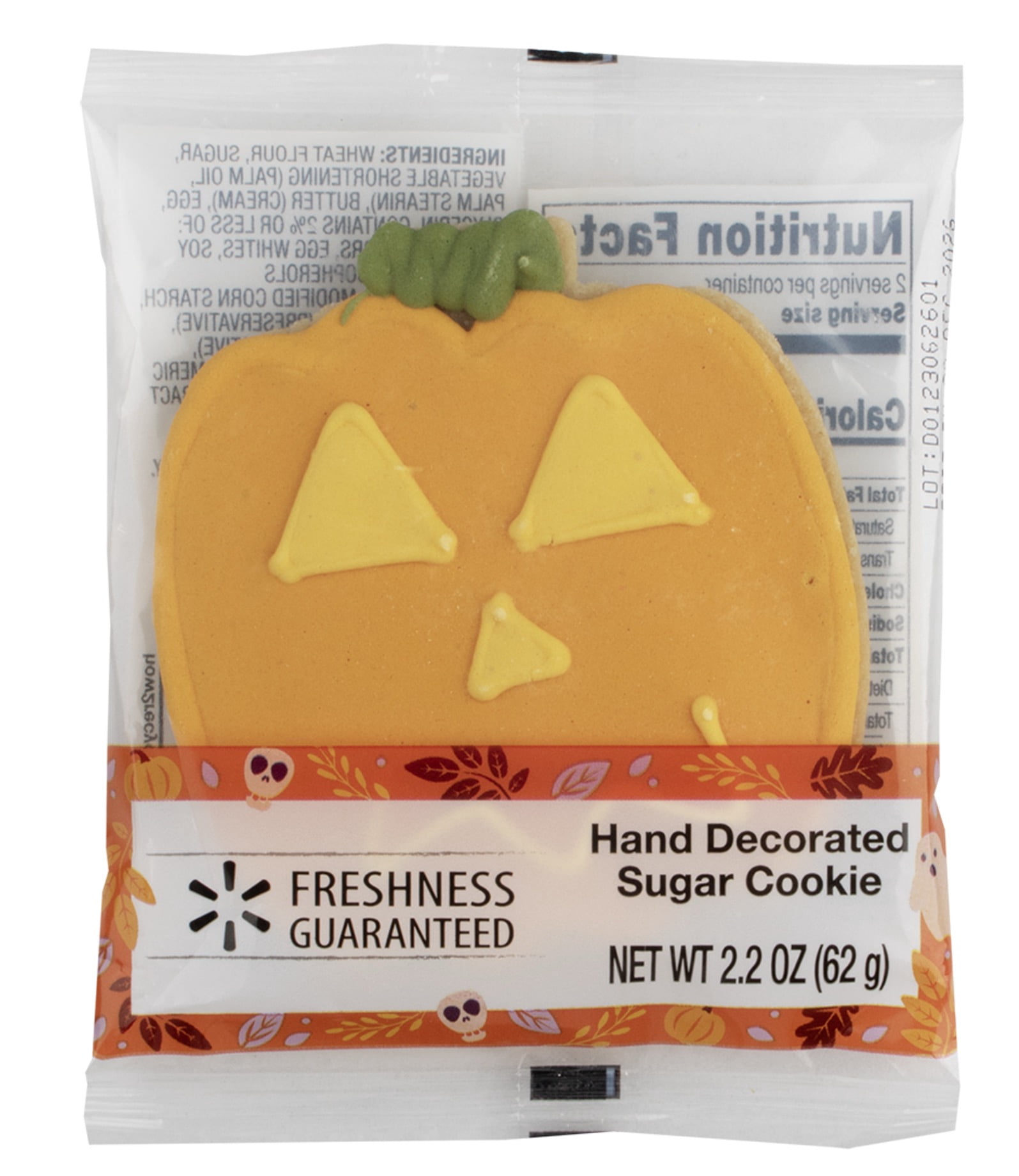 Freshness Guaranteed Halloween Hand Decorated Sugar Cookie, 2.2 oz, 1 Count (Design May Vary)