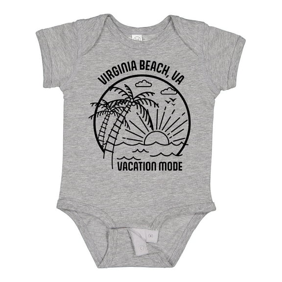 Inktastic Summer Vacation Mode Virginia Beach Virginia Boys or Girls Baby Bodysuit