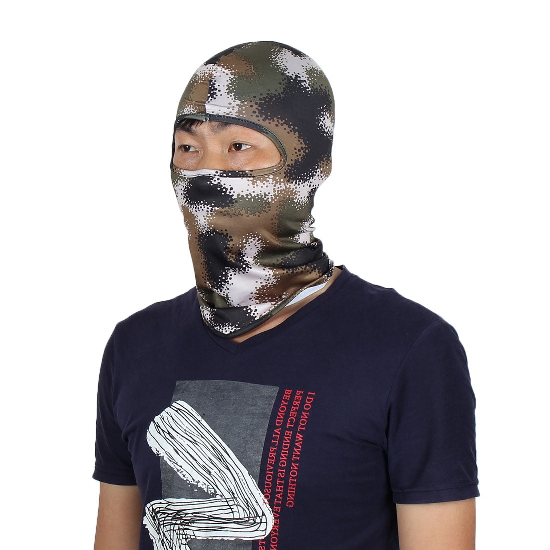 Full Coverage Sports Gel Padded Neck Protector Hood Helmet Balaclava Camouflage by Unique-Bargains