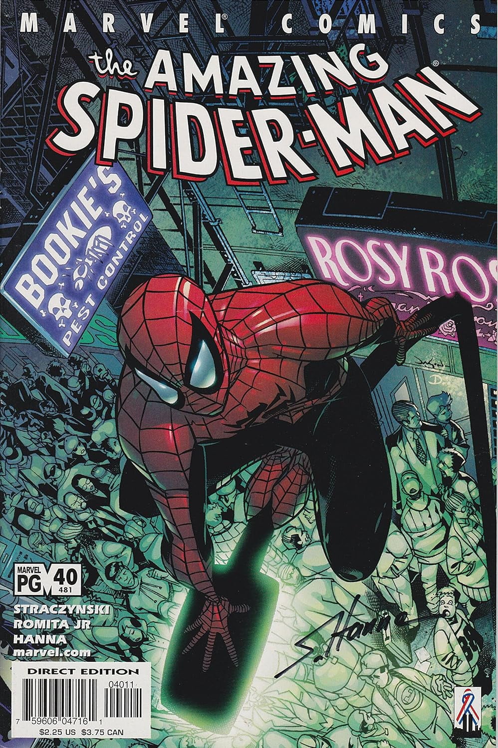 Amazing Spider-Man #40 Signed by Scott Hanna