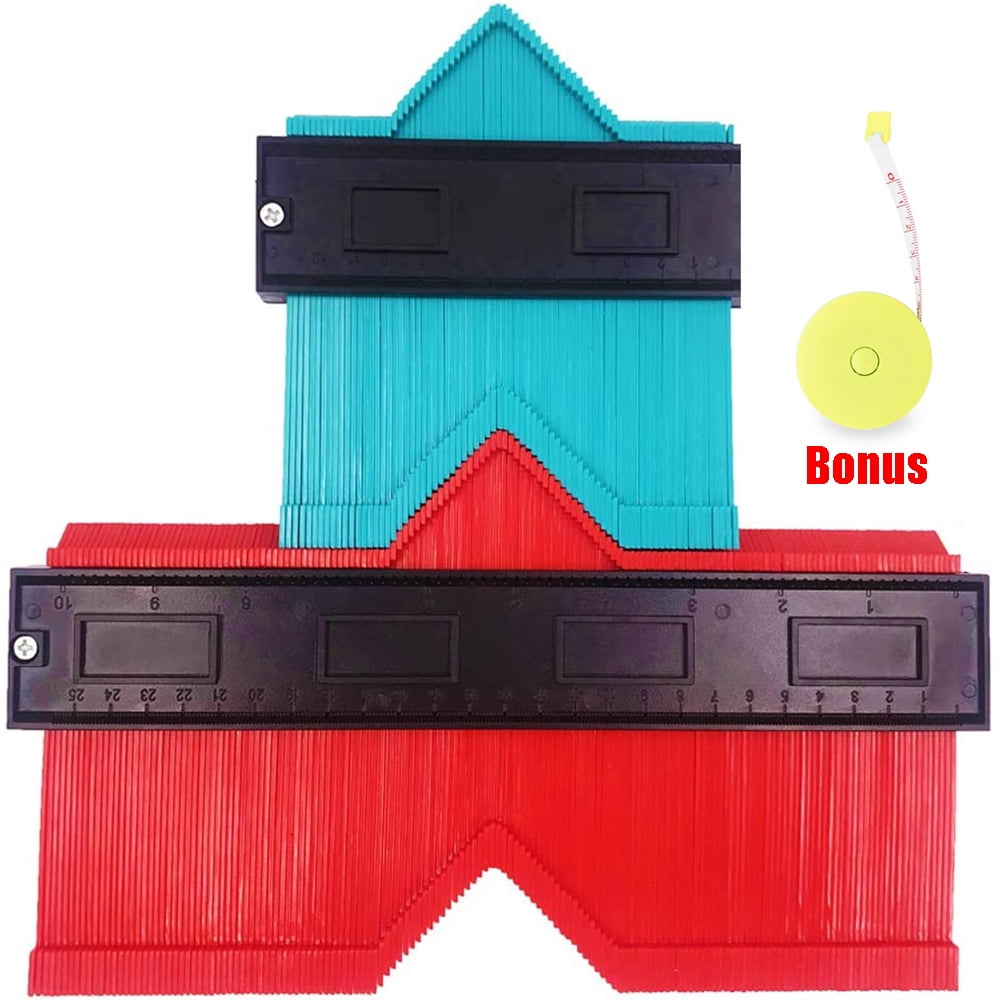 2 Pack Wider Contour Gauge, Profile Tool Plastic Contour Duplication Gauge Irregular Shapes