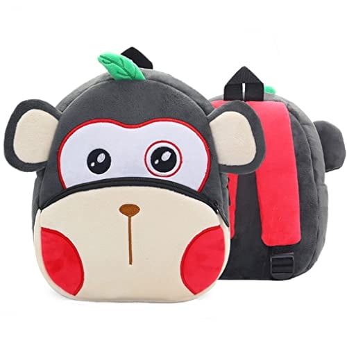 Mochila niños Ladyzone Moch. Zoo Adorable bolso felpa dibujos Tamaño 10 preescolar Mono