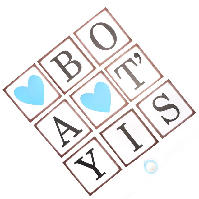 It's A Boy/Girl Banner Baby Gender Reveal Decoraciones para fiesta de cumpleaños Suministros de decoraciónCartón azul de It's A Boy