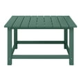 thumbnail image 3 of WestinTrends Malibu Low Outdoor HDPE Square Patio Coffee Table, Dark Green, 3 of 15