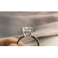 thumbnail image 2 of Forever Jewels 4Ct Cushion Cut Moissanite Women Halo Engagement Ring 14K White Gold Plated, 2 of 5