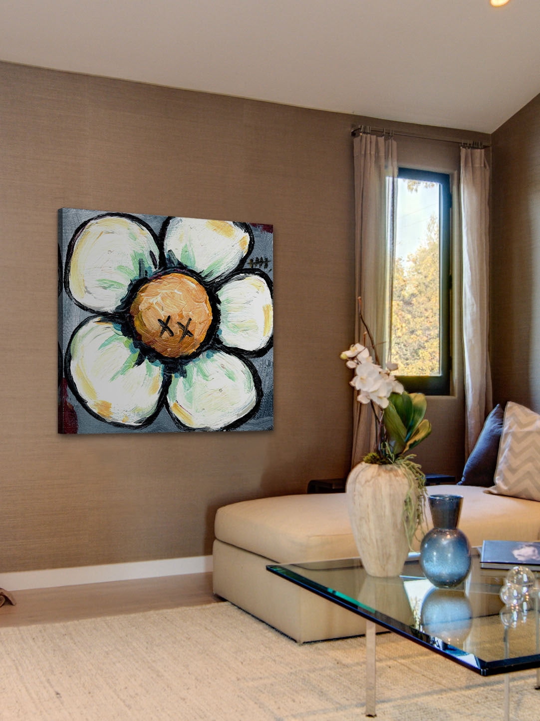 Marmont Hill "XX Flower" by Tori Campisi Painting Print on Canvas