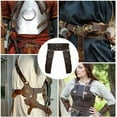 thumbnail image 6 of Medieval Waist Armor Skirt PU Leather Retro Double-Sided Thigh Armor Mercenary Knights Skirt with Wide Buckle Belt for DIY, 6 of 9