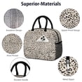 thumbnail image 4 of Womens Black and Tan Leopard Print Lunch Box for Work,Insulated Lunch Bag for Women,Loncheras Para Mujer,Leakproof Adult Lunch Bag for Work,Beach,Travel,Picnic,Camping, 4 of 7