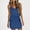 Blue, variant on Zorckvet Loose Dresses for Women Cozy V Neck with Pockets Button Down Trendy Ladies Dress Fashion