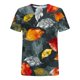 thumbnail image 5 of Tops Y Blusas de las Mujeres Estampadas Cuello Redondo Manga Corta, Poliéster Casual Top para Diario, Fiesta Y Todas las Estaciones, 5 of 5