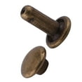 thumbnail image 4 of Viccilley Remaches redondos - 100 piezas Remache de doble tapa Tubular Metal Cuero Reparación de clavos Decoración(Bronce), 4 of 5