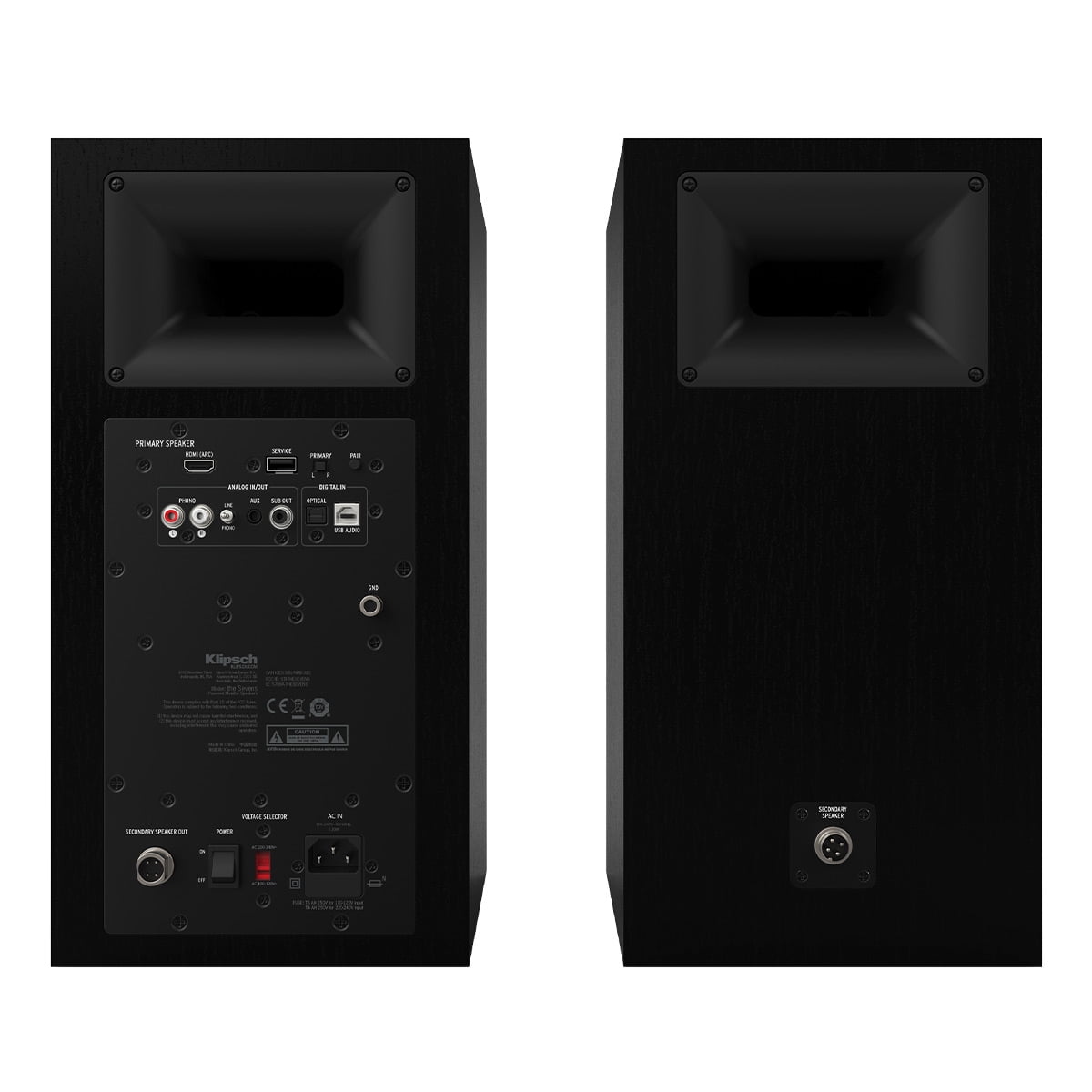 Klipsch The Sevens Heritage Series Wireless Powered Monitors with 6.5" Woofer - Pair (Ebony)