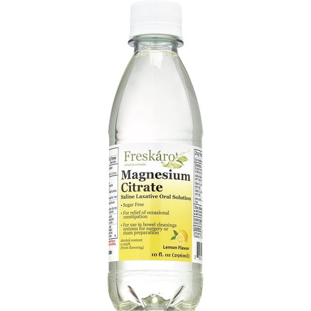 Magnesium Citrate Saline Oral Solution Laxative Lemon 10 OZ 3 Bottles