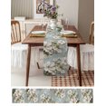 thumbnail image 6 of Table Runner Dresser Scarf 16 x 72 Inch Magnolia Farmhouse White Floral Vintage Pastoral Botanical Table Runners Non-Slip Heat Kitchen Dining Table Decor for Indoor Outdoor Home Party Decoration, 6 of 7