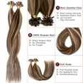 thumbnail image 4 of SEGO U Tip Hair Extensions Pre Bonded Fusion Hairpieces 100% Remy Human Hair U-tip Nail Tipped Keratin Glue Stick Microlink Blonde Hair Extension for Women 50 Strands, 4 of 10