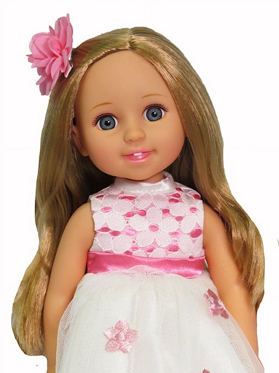 Blonde Hair Blue Eyed 14inch Doll | Alice Boxed & Clothed 14″ Doll | American Fashion World