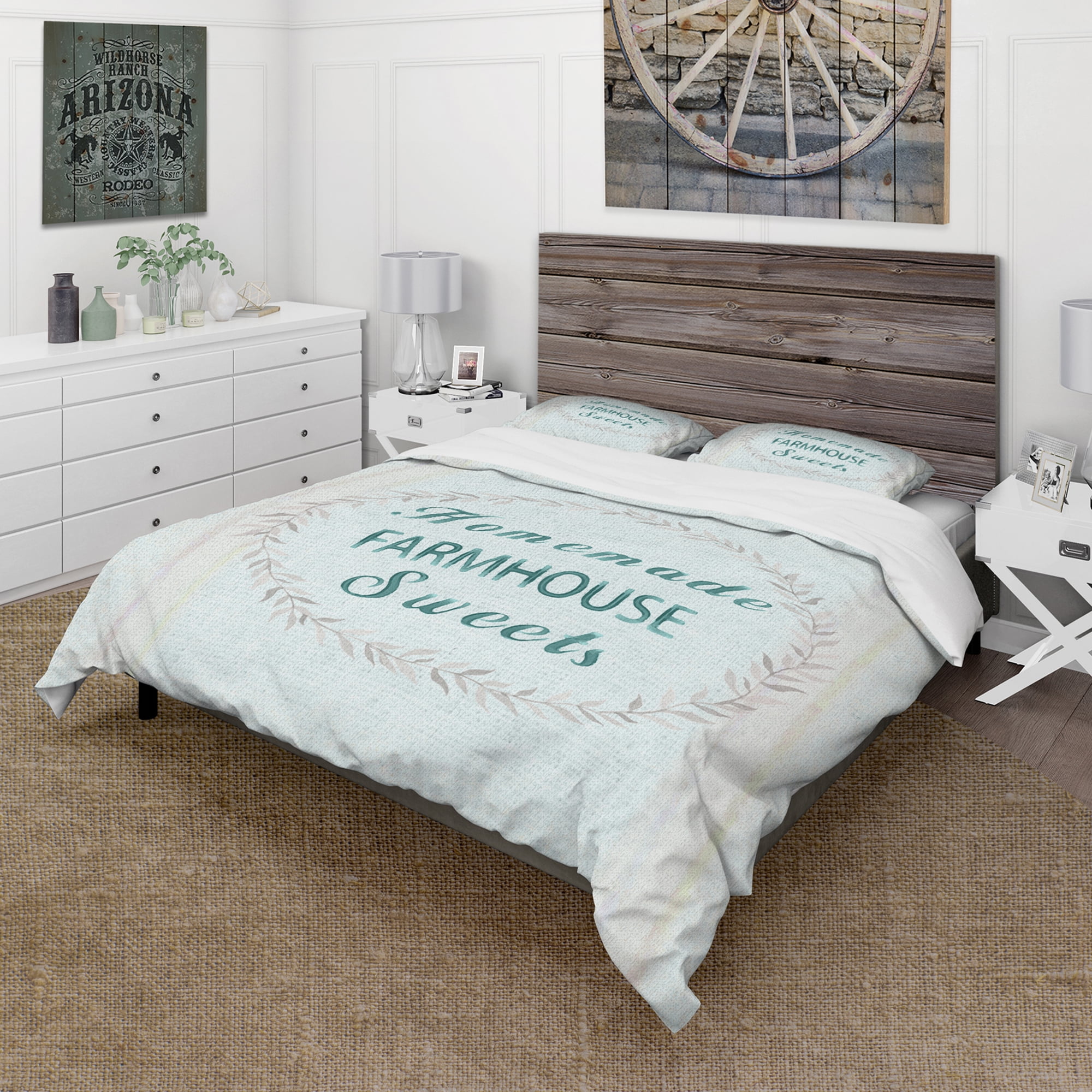 Designart 'Farmhouse Florals X' Farmhouse Duvet Cover Set