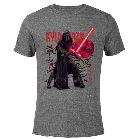 Star Wars Kylo Ren Japanese - Short Sleeve Blended T-Shirt for Adults - Customized-Dark Heather