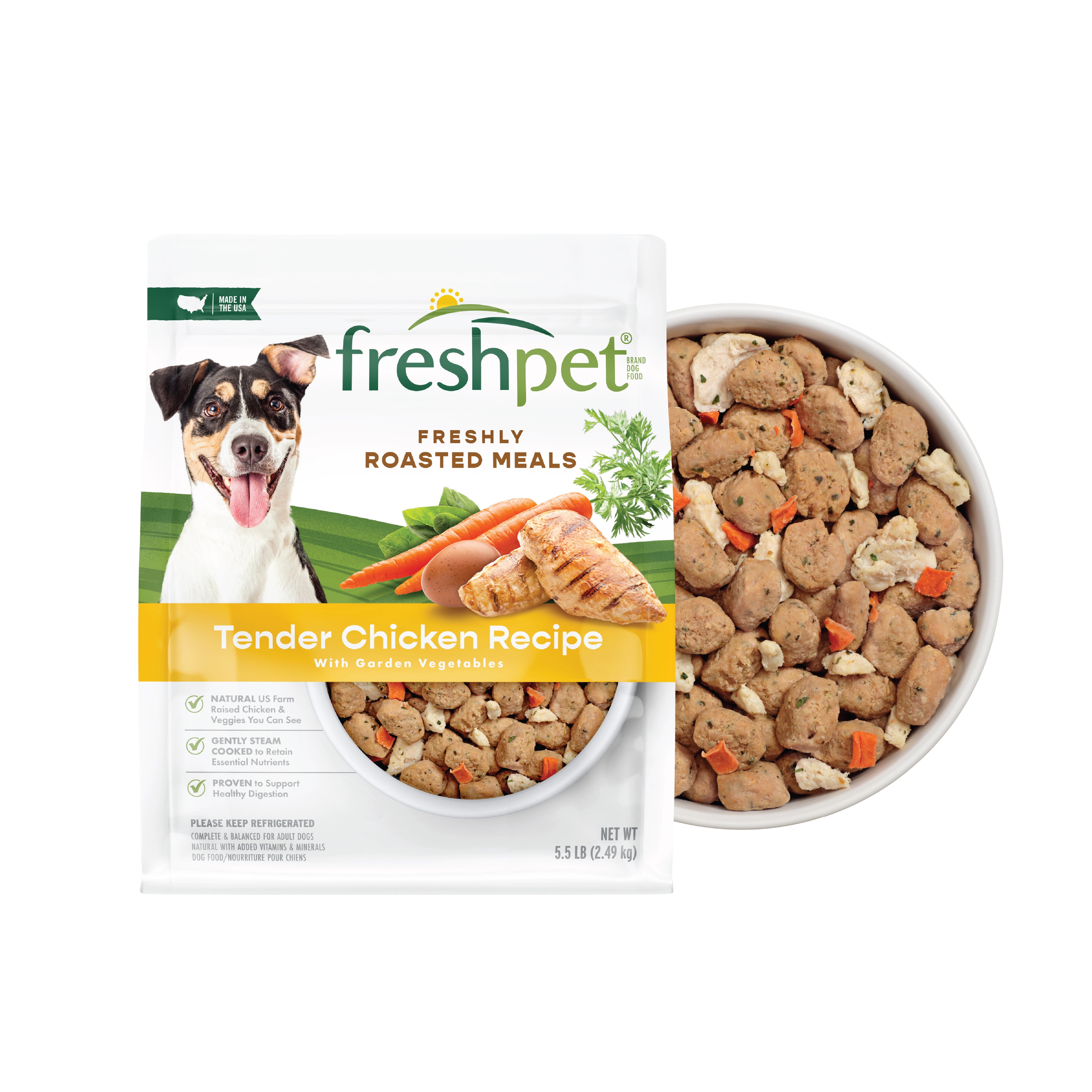 (6 pack) Freshpet Fresh Dog Food, Tender Chicken Recipe, Freshly Roasted Meals, 5.5 lb.