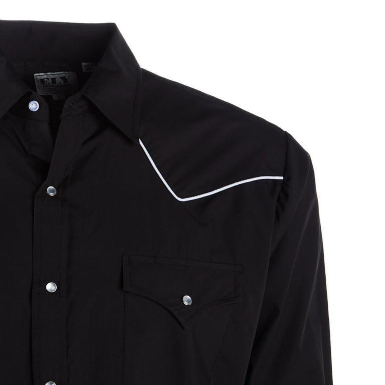 Men's Contrasting Piped Yoke Western Shirt - 15202980-89 - Walmart.com