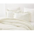 thumbnail image 2 of Chezmoi Collection Nora 3-Piece Ivory Ruffled Edge Trim Microfiber Comforter Set, Full Size, 2 of 8
