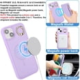 thumbnail image 2 of iPhone 15 Plus case with Card Holder, iPhone 15 Plus Phone Case Wallet for Women magsafe Compatible Wallet Detachable 2-in-1 for Men-Purple, 2 of 12