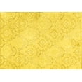 thumbnail image 1 of Ahgly Company Machine Washable Indoor Rectangle Abstract Yellow Contemporary Area Rugs, 5' x 7', 1 of 4