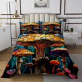 thumbnail image 1 of Erosebridal Retro Mushroom Coverlet Set King, Nature Jungle Bedding Set, Mandala Botanical Decor 3pcs, 1 of 5