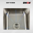 thumbnail image 3 of ONEX® Bol Simple à Encastrer 20"X20 Pouces - Évier en Acier Inoxydable 10"d OD2020-10, 3 of 7