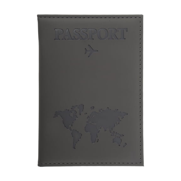 Unique Bargains 1 Pc Passport Holder Plain Weave Passport Sleeve Dark Gray